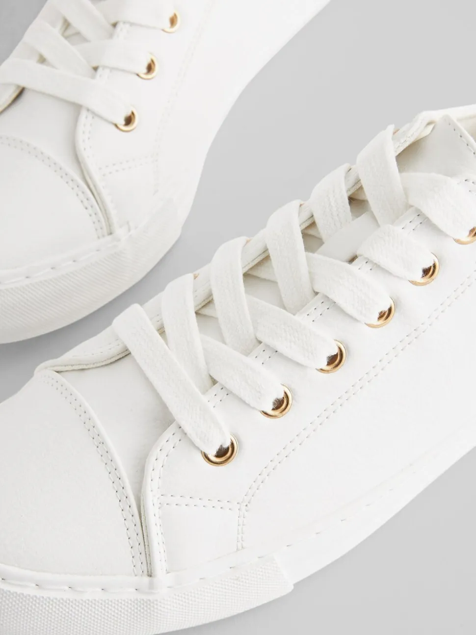Wit - Gelakte honkbalsneakers