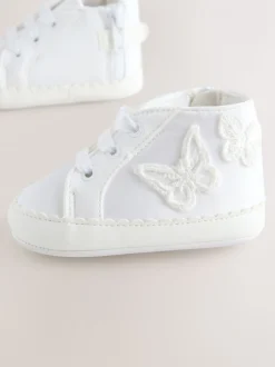 Wit - Hoge Baby sneakers (0-24mnd)