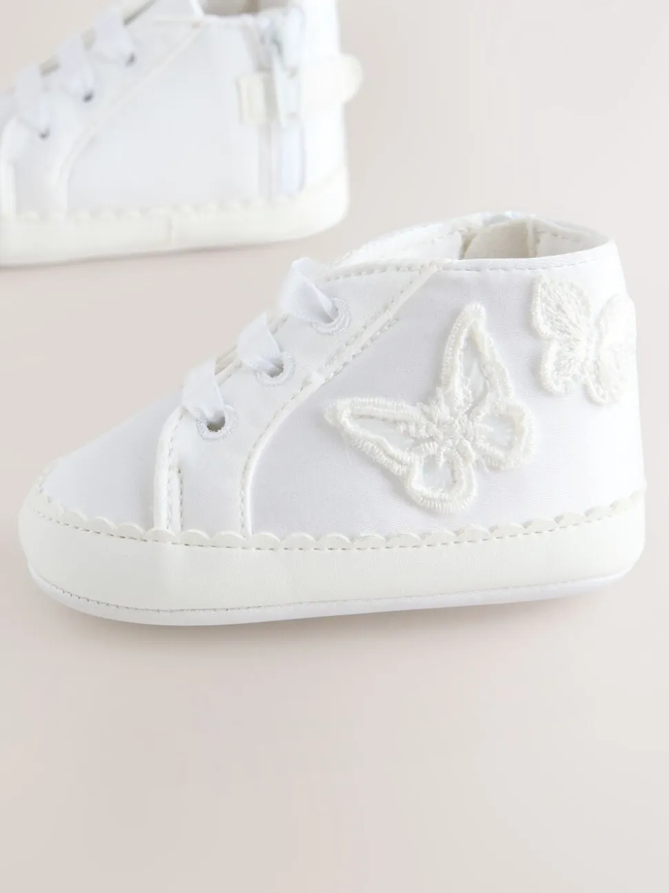 Wit - Hoge Baby sneakers (0-24mnd)
