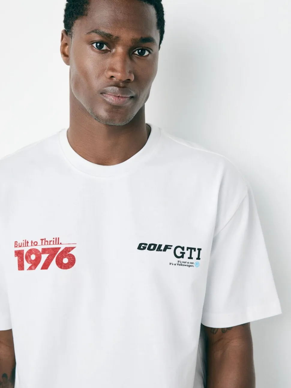 Wit - Hot Hatch T-shirt met autoprint