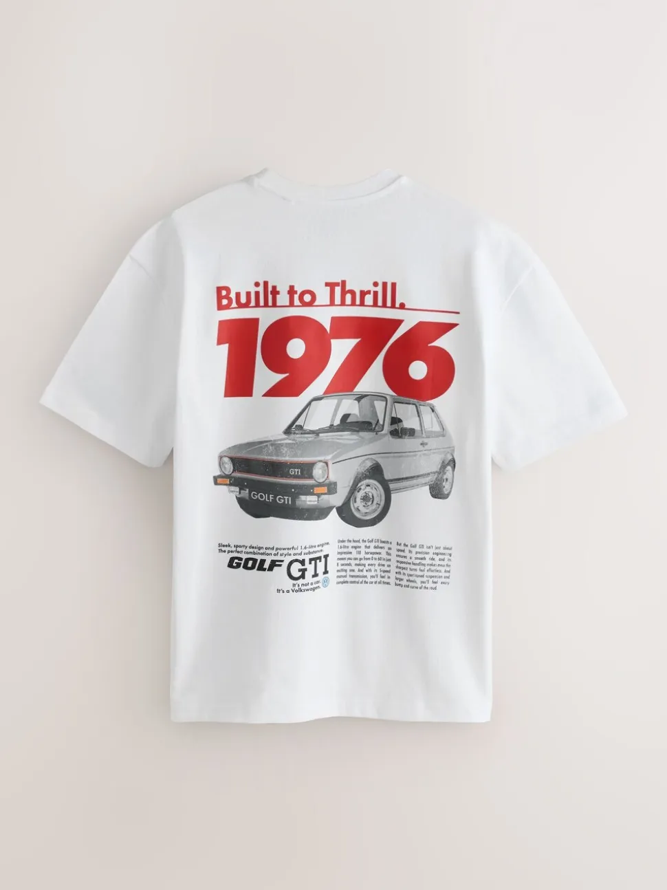 Wit - Hot Hatch T-shirt met autoprint