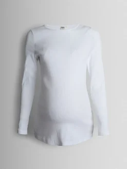 Wit - JoJo Maman Bébé 2-Pack Ribbed Maternity & Nursing Tops