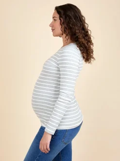 Wit - JoJo Maman Bébé 2-Pack Ribbed Maternity & Nursing Tops