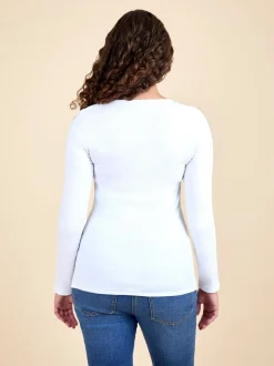 Wit - JoJo Maman Bébé 2-Pack Ribbed Maternity & Nursing Tops