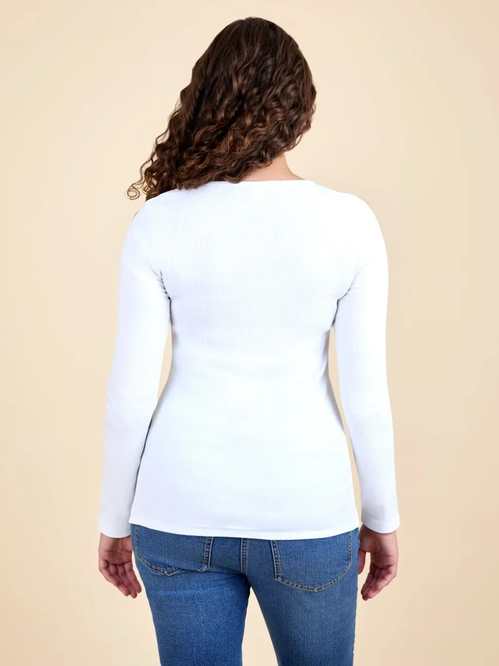 Wit - JoJo Maman Bébé 2-Pack Ribbed Maternity & Nursing Tops