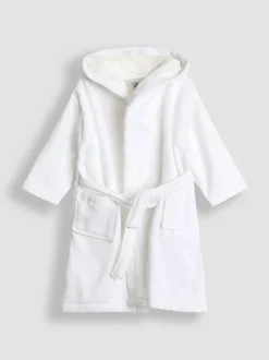 Wit - JoJo Maman Bébé Towelling Bath Robe