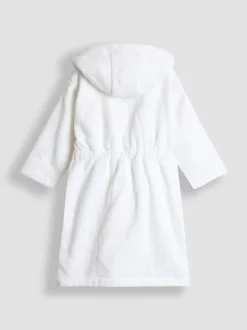 Wit - JoJo Maman Bébé Towelling Bath Robe