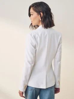 Wit - Lauren Ralph Lauren Anfisa Bullion Jacquard Blazer