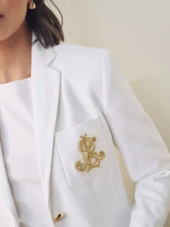 Wit - Lauren Ralph Lauren Anfisa Bullion Jacquard Blazer