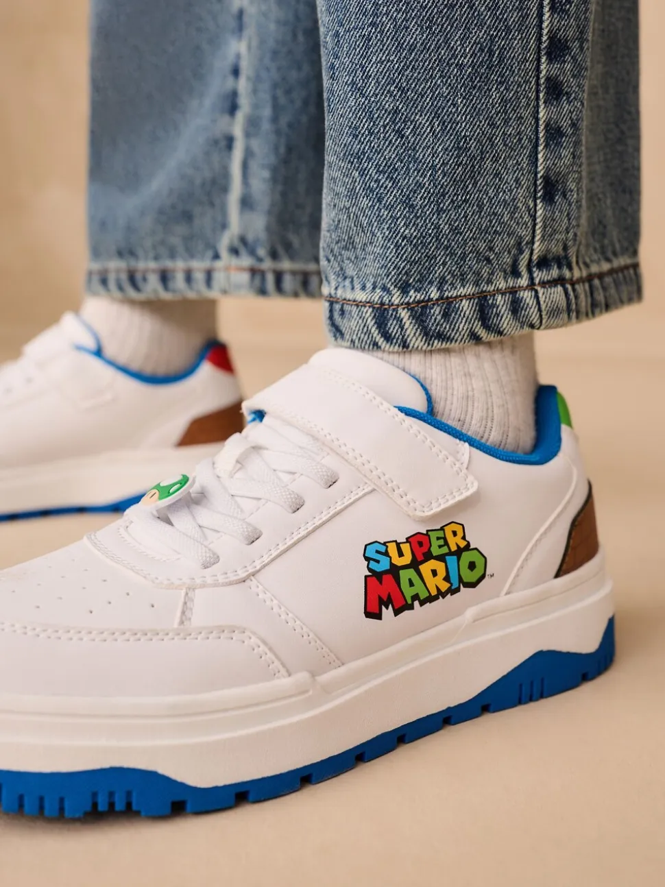 Wit - Mario Elastische Vetersneakers