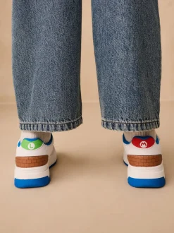 Wit - Mario Elastische Vetersneakers
