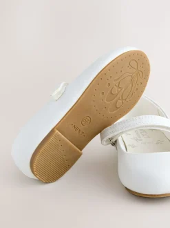 Wit - Mary Jane gelegenheidsschoenen met klittenbandsluiting