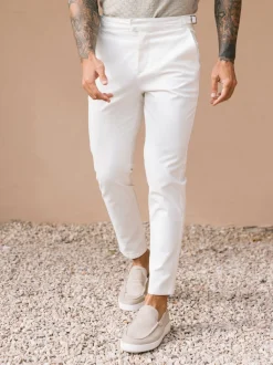 Wit - MAUVAIS Beaufort stretchy chino's