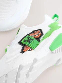 Wit - Minecraft sneakers met elastische veters