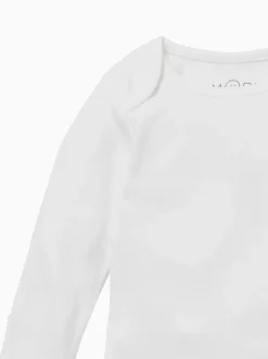 Wit - MORI Lange Mouw Envelope Hals Bodysuit