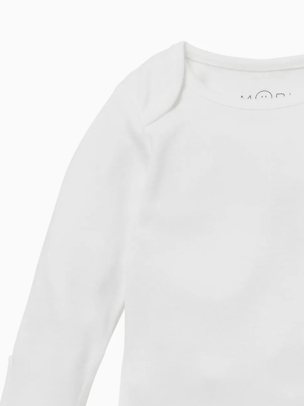 Wit - MORI Lange Mouw Envelope Hals Bodysuit