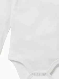 Wit - MORI Lange Mouw Envelope Hals Bodysuit