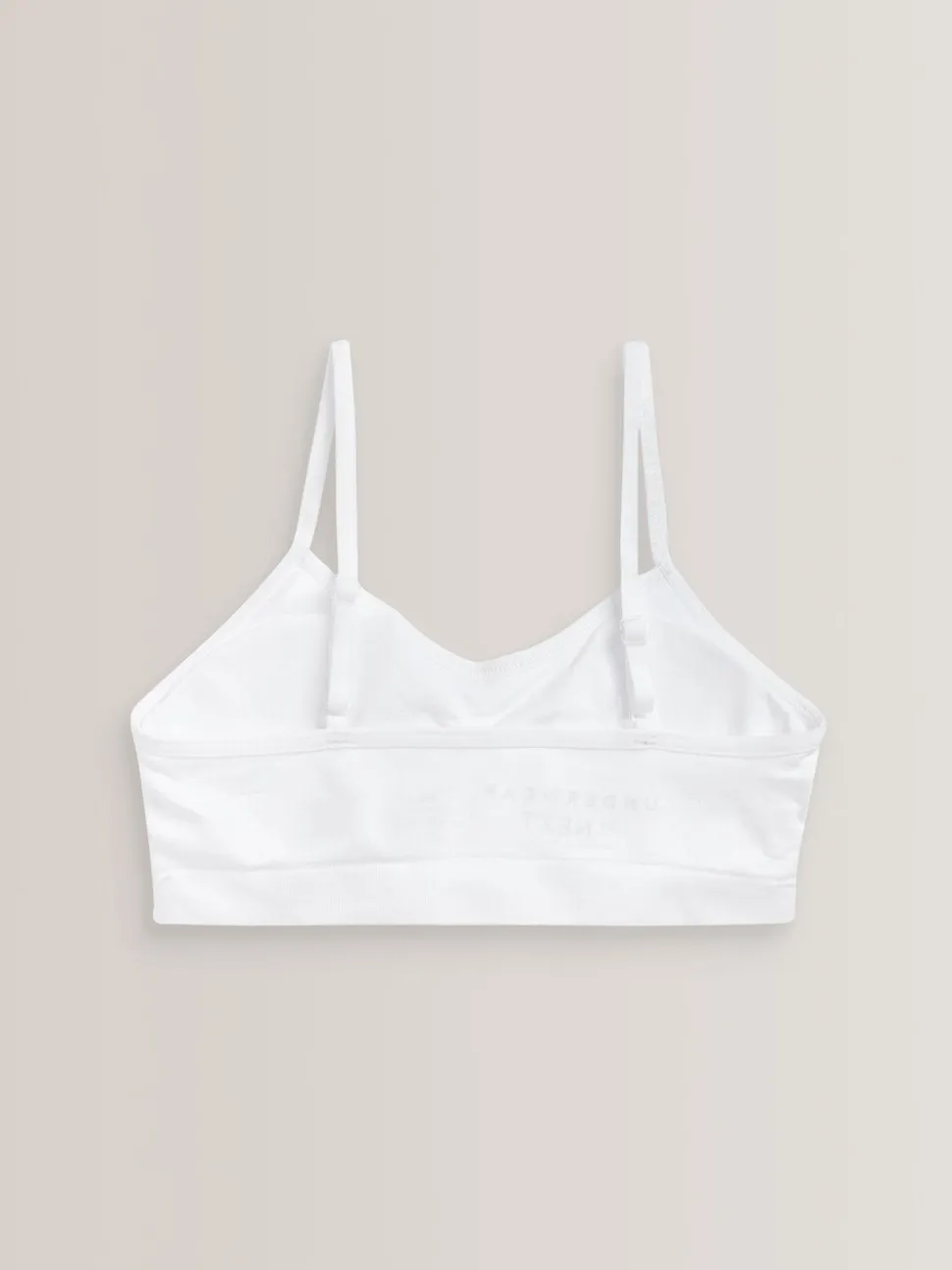 Wit - Naadloze Cropped Tops 2 Pack met uitneembare, licht gewatteerde cups (7-16jaar)