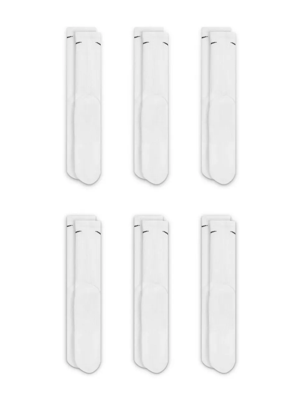 Wit - Nike Everyday Plus set van 6 paar verzachte trainingssokken