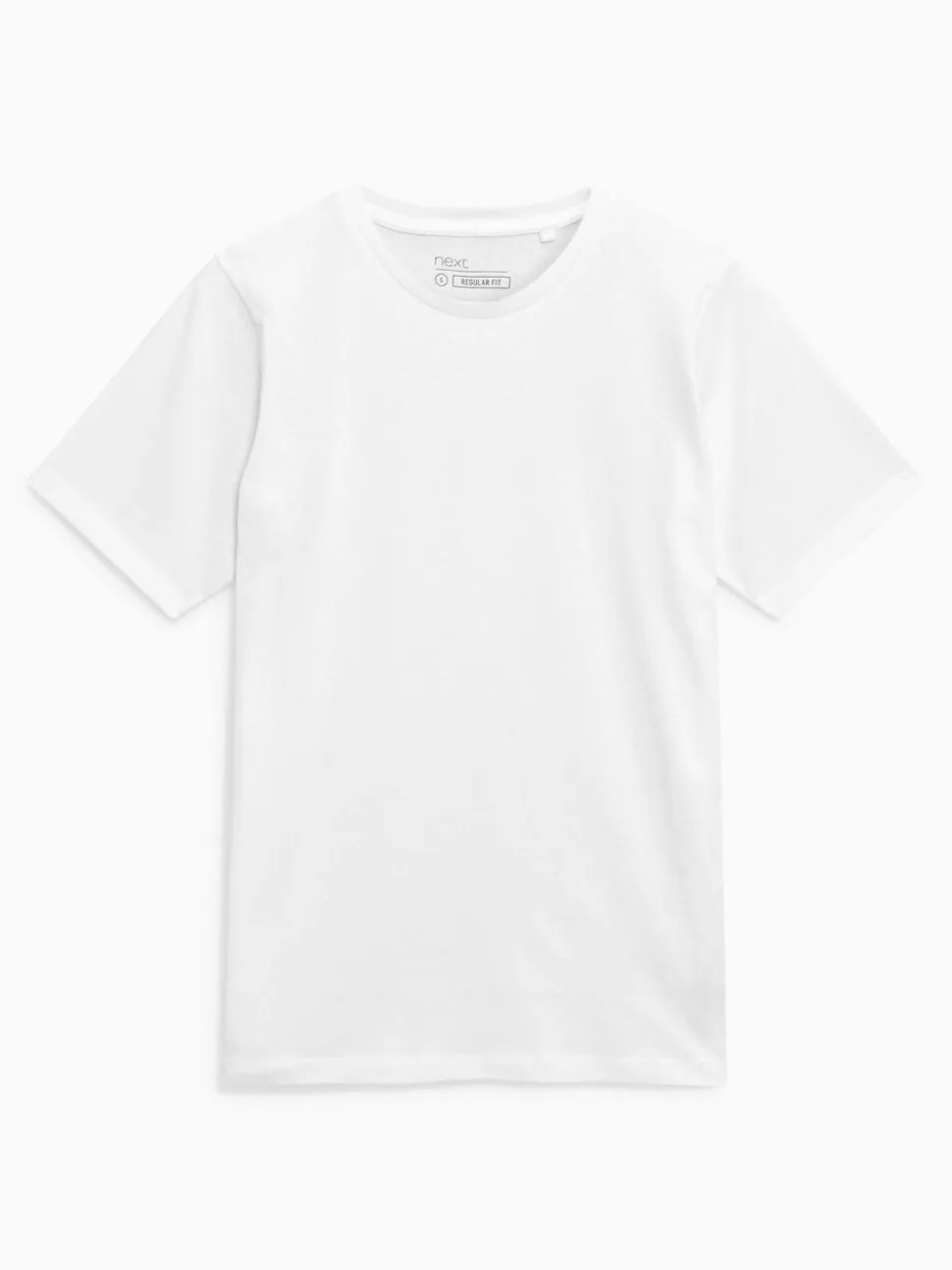 Wit - Normale Pasvorm - Essentieel katoenen T-shirt met ronde hals