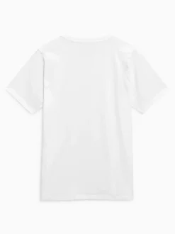 Wit - Normale Pasvorm - Essentieel katoenen T-shirt met ronde hals