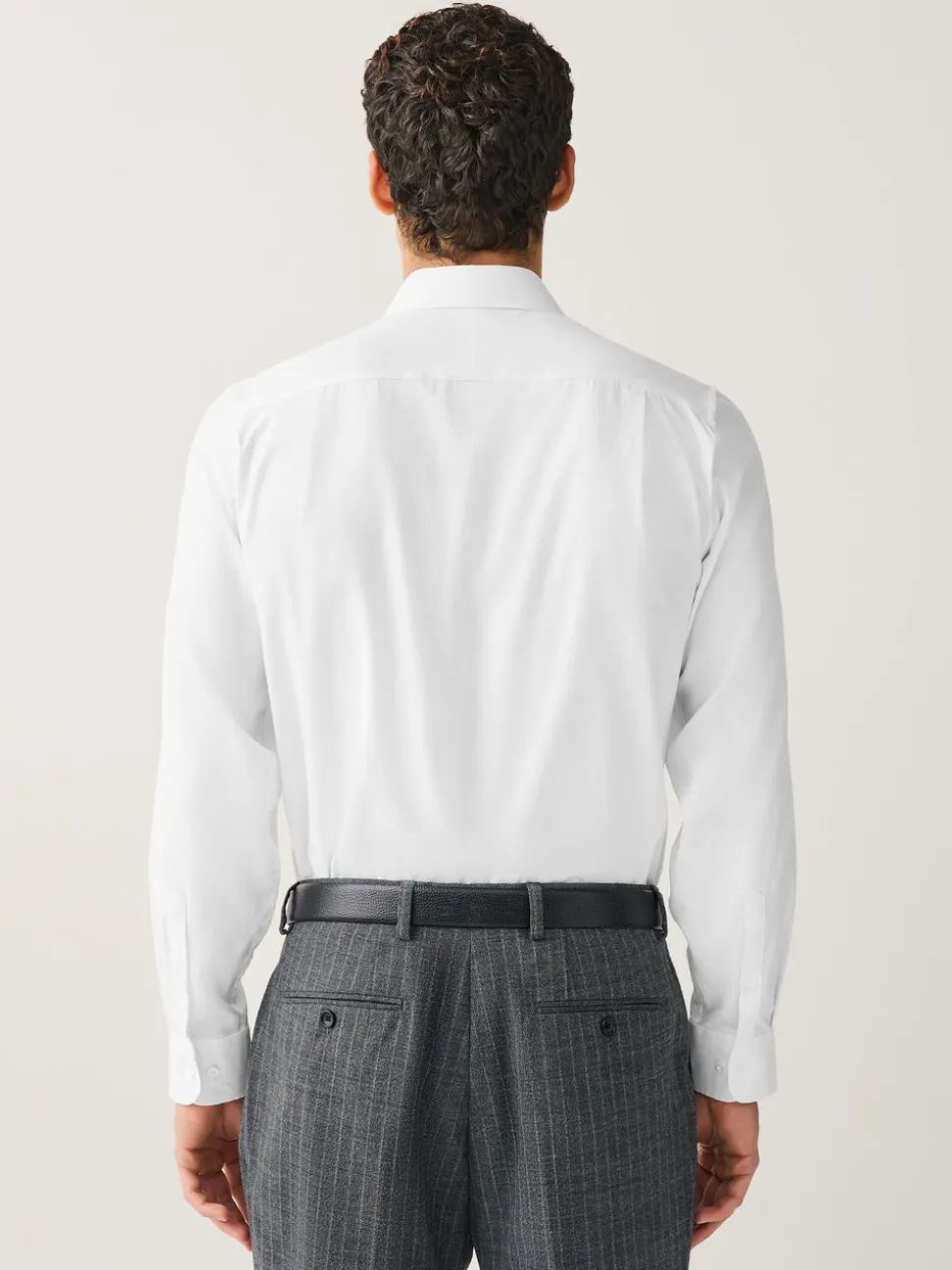 Wit - Normale Pasvorm - Signature Textured Long Sleeve Shirt