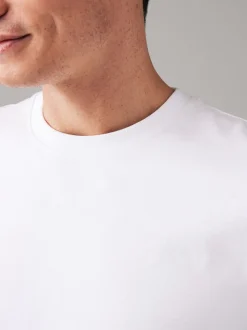 Wit - Normale Pasvorm - Zwaar T-shirt