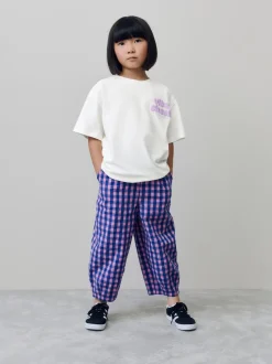 Wit - Oversized T-shirt met grafische print (3-16jr)