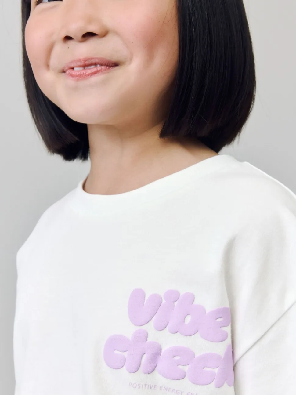 Wit - Oversized T-shirt met grafische print (3-16jr)