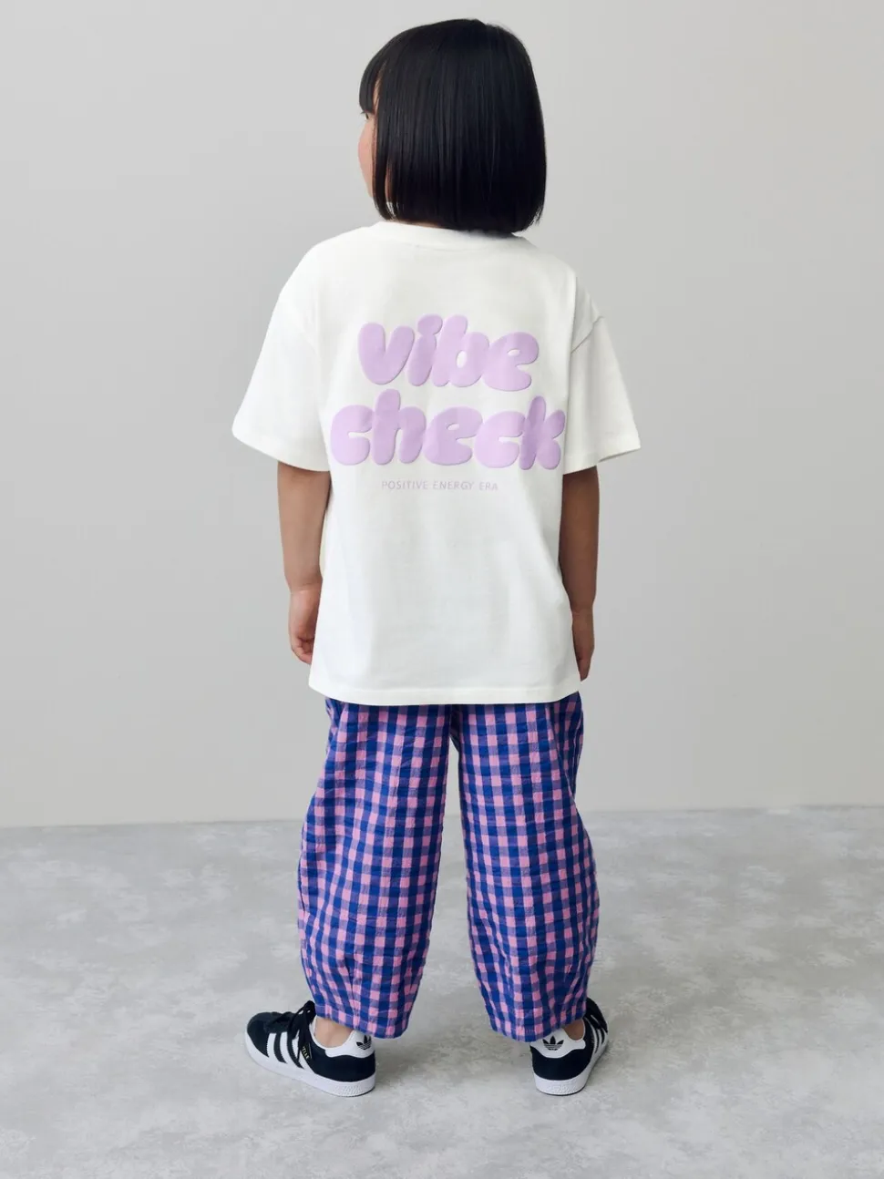 Wit - Oversized T-shirt met grafische print (3-16jr)