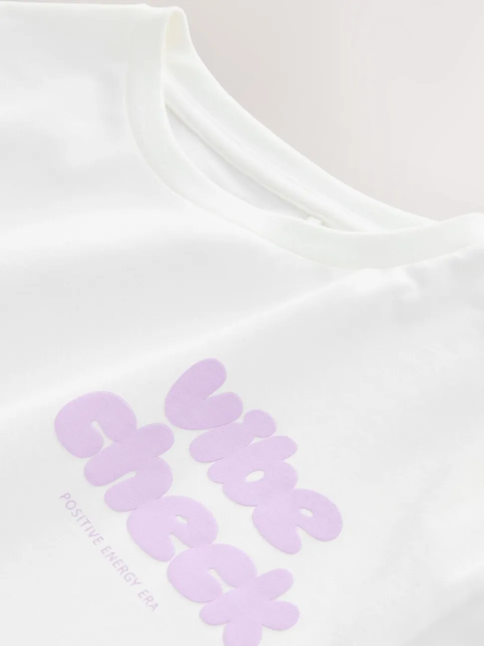 Wit - Oversized T-shirt met grafische print (3-16jr)