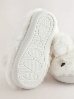 Wit - Pantoffels met antislip-zool
