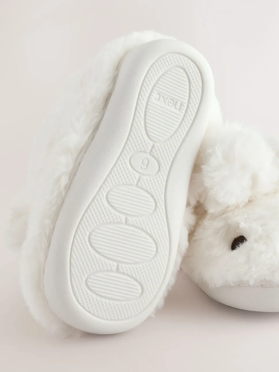 Wit - Pantoffels met antislip-zool