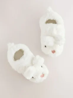 Wit - Pantoffels met antislip-zool