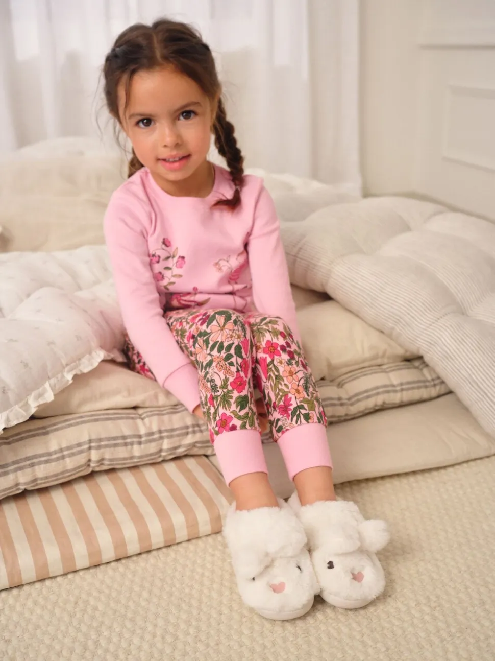 Wit - Pantoffels met antislip-zool