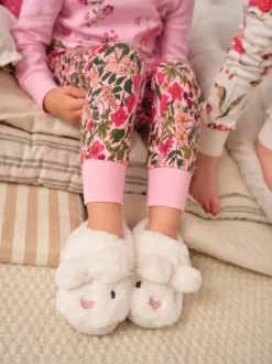 Wit - Pantoffels met antislip-zool