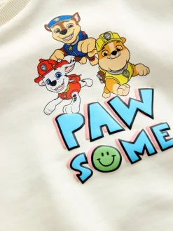 Wit - Paw Patrol sweatshirt met ronde hals (9mnd-8jr)