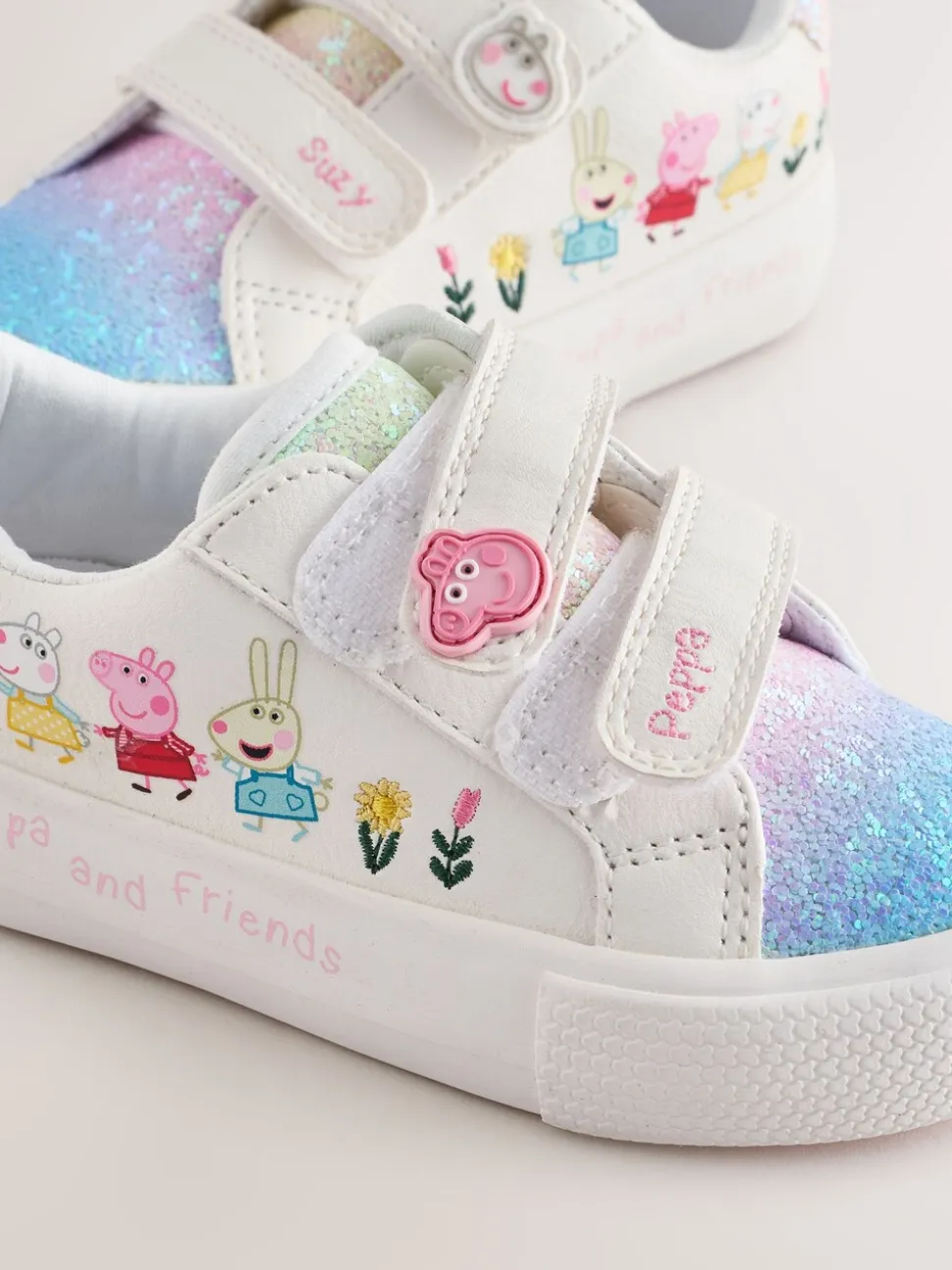 Wit - Peppa Pig Chunky Trainers with Touch Fastening