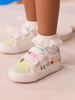 Wit - Peppa Pig Chunky Trainers with Touch Fastening