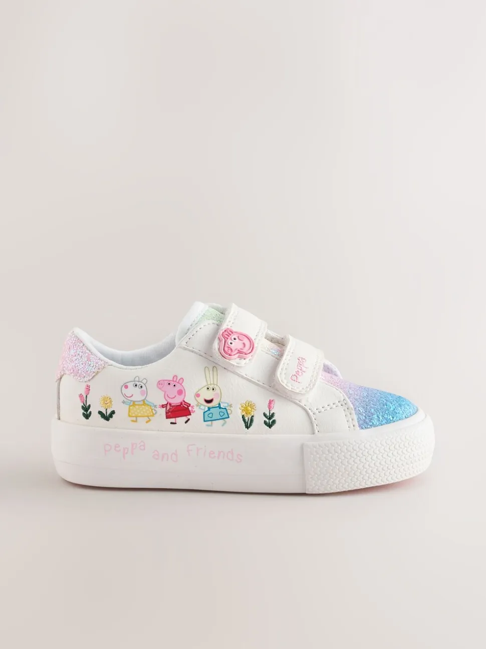 Wit - Peppa Pig Chunky Trainers with Touch Fastening