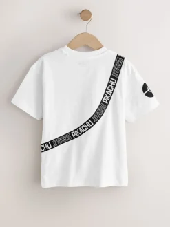 Wit - Pokemon T-shirt met korte mouwen en tas (4-14jr)
