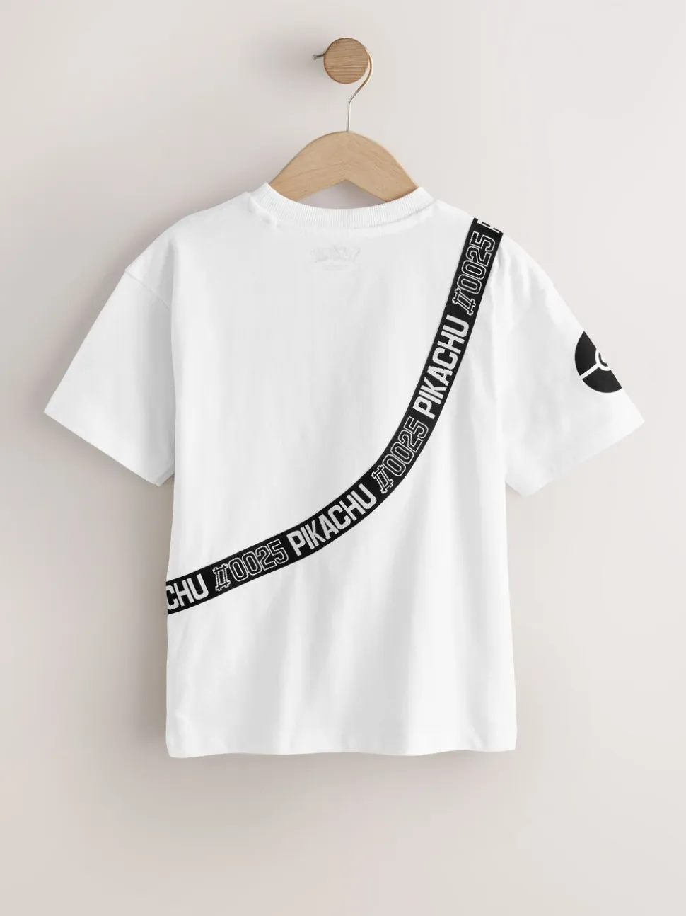 Wit - Pokemon T-shirt met korte mouwen en tas (4-14jr)