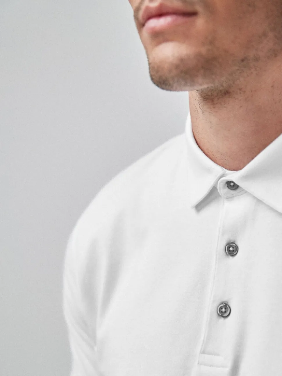 Wit - Polo met korte mouwen