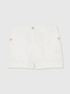 Wit - Reiss Ashby Linnen Shorts