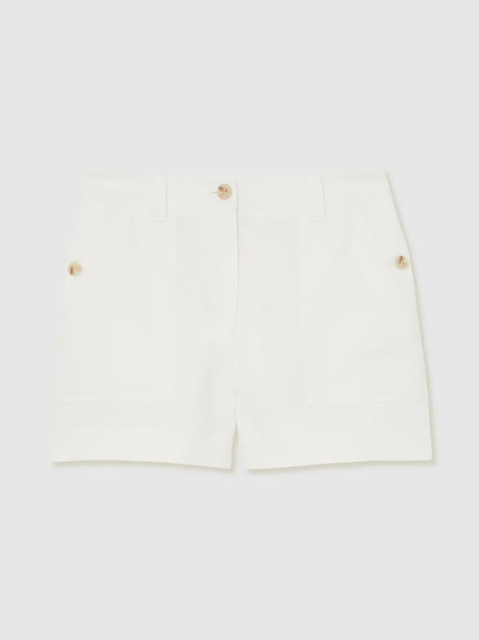 Wit - Reiss Ashby Linnen Shorts
