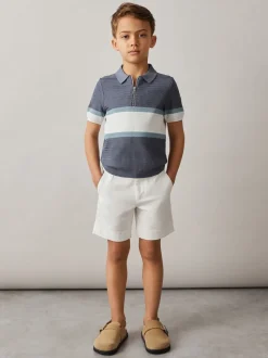 Wit - Reiss Wicket Korte chino met stretch