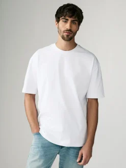 Wit - Relaxed fit - Verpakking van 3 T-shirts van zware stof