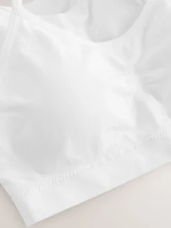 Wit - Seamfree Strappy Crop Tops with Removable Lightly Padded Cups 3 Pack (7-16yrs)