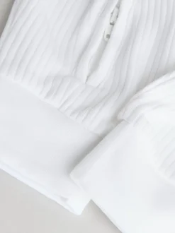 Wit - Set van 3 babypyjama's zonder voetjes met tweewegrits van 100% katoen (0mnd -2jr)