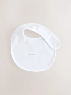 Wit - Set van 5 babyslabbetjes